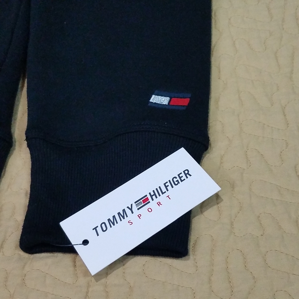 Retro Tommy Hilfiger Neon Logo hoodie Size L - Picture 4 of 6